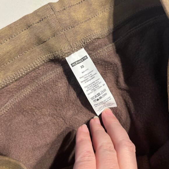Alphalete Essential Oversized Jogger Pants In Brown Adjustable Waist In XS & S - Picture 4 of 5